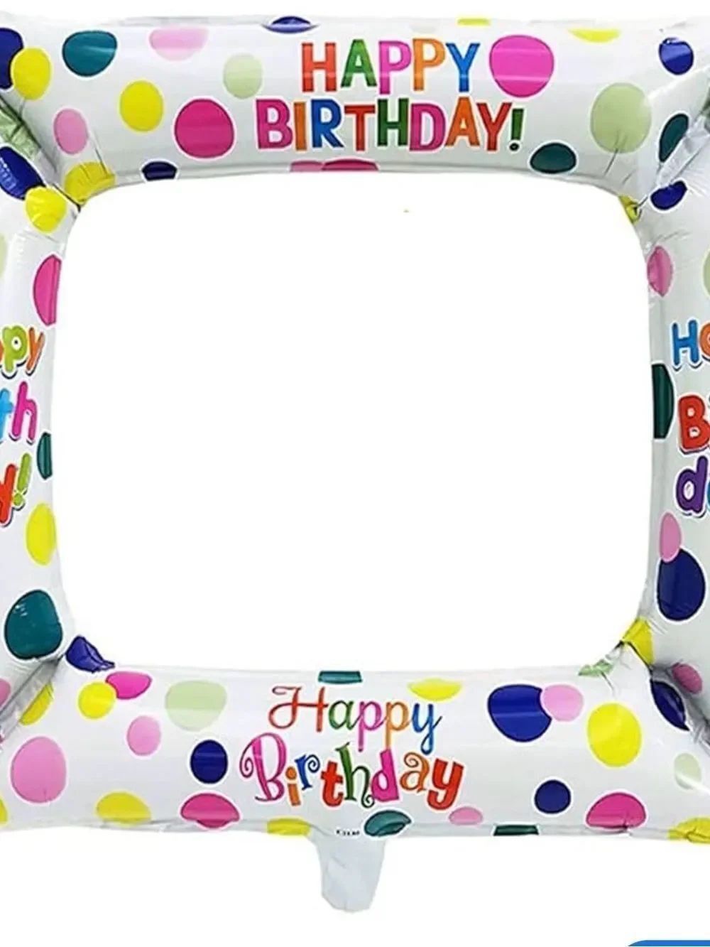 Happy BirthdayโInflatable Balloon Selfie Photo Frame - Multicolor Party Prop New